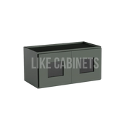 Aston Green 12'' H Double Door Wall Cabinet with Glass Doors