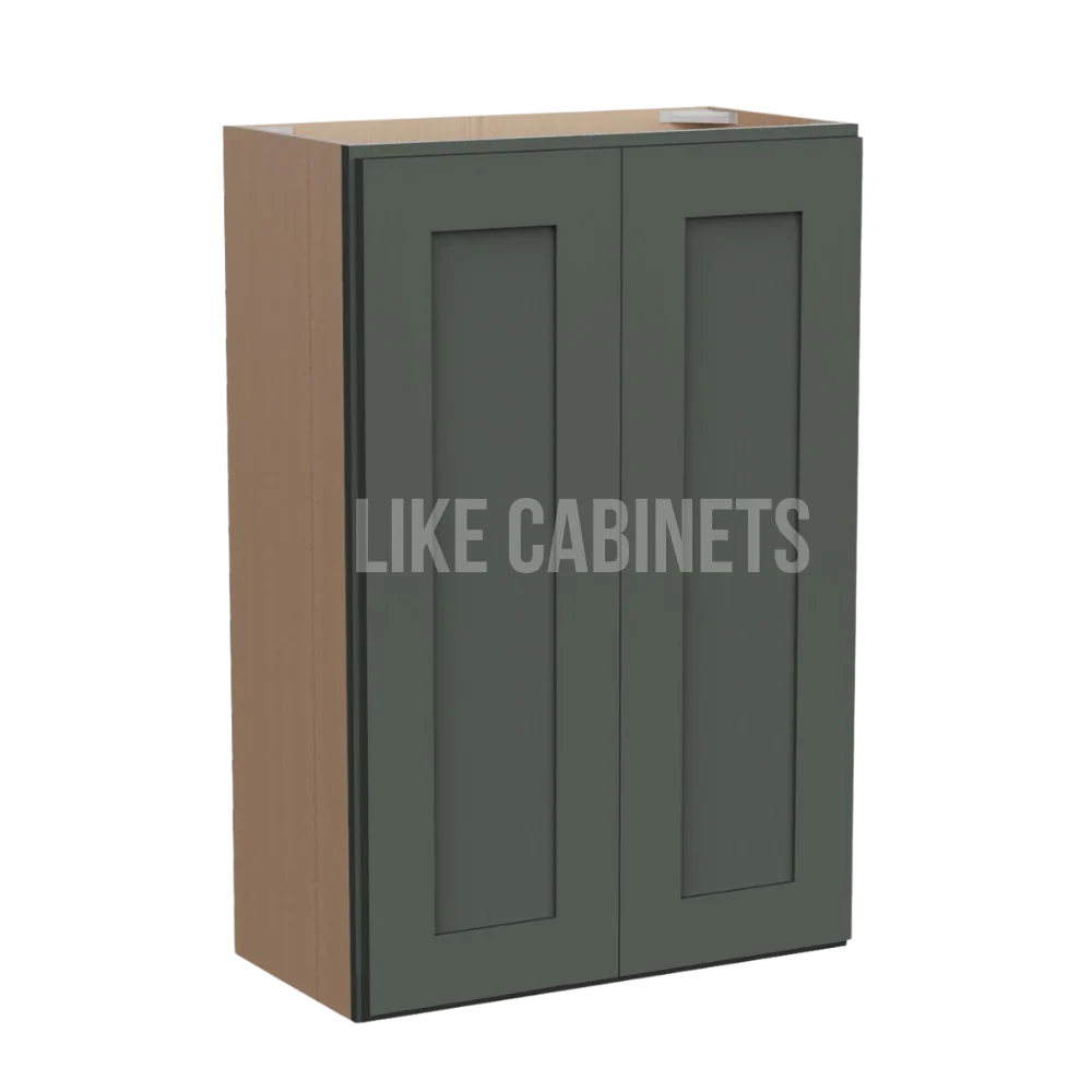 Aston Green Shaker Double Door Wall Cabinets 36''H, 12''D