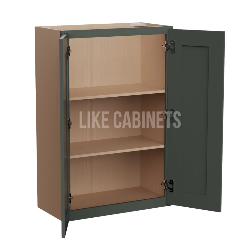 Aston Green Shaker Double Door Wall Cabinets 36''H, 12''D