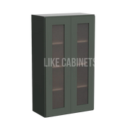 Aston Green 42'' H Double Door Wall Cabinet with Glass Doors