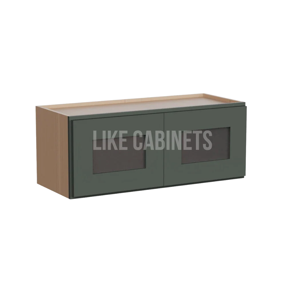 Aston Green 18'' H Double Door Wall Cabinet With Glass Doors