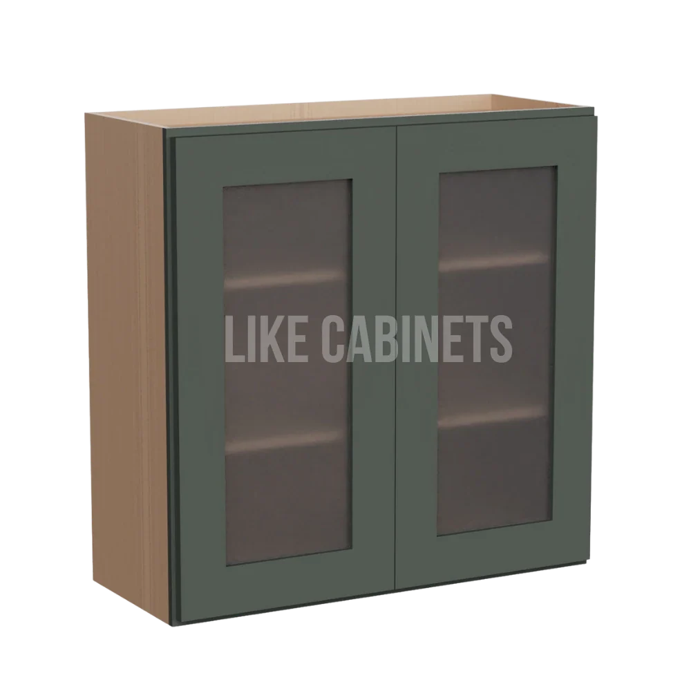 Aston Green 30'' H Double Door Wall Cabinet with Glass Door