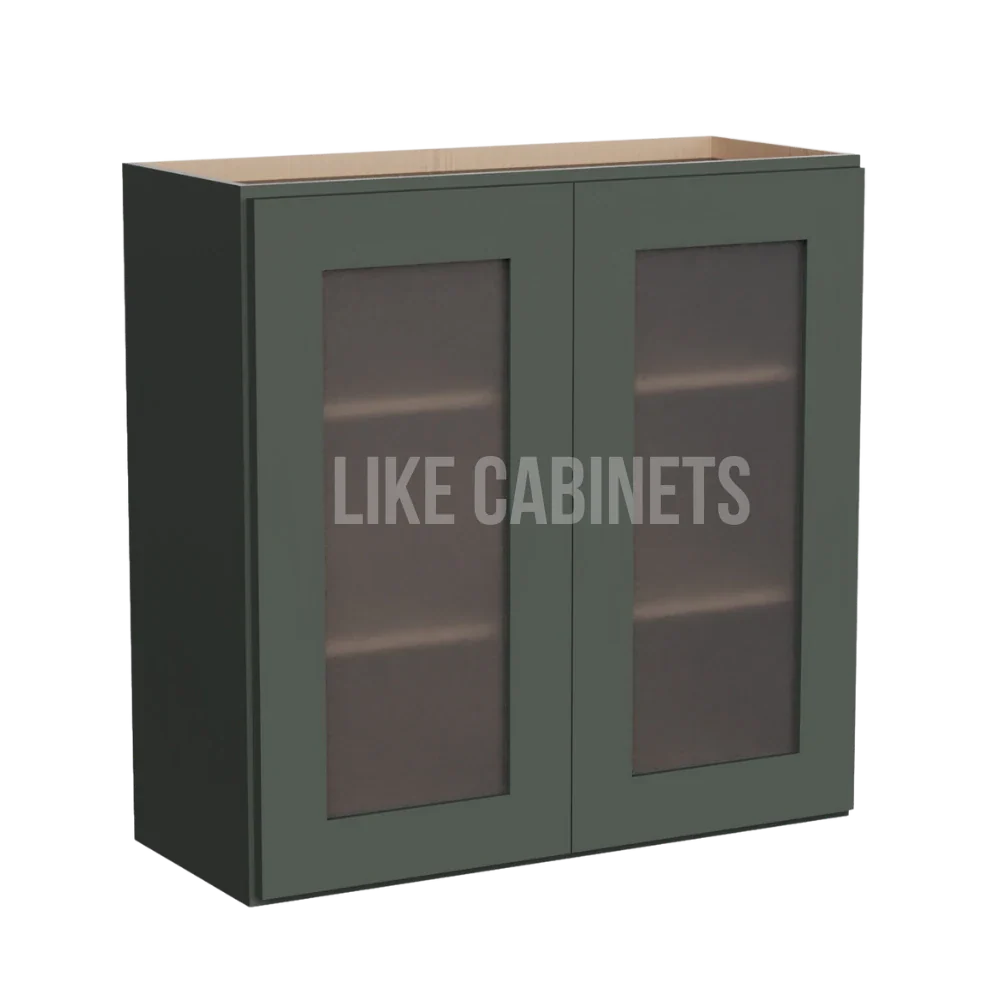 Aston Green 30'' H Double Door Wall Cabinet with Glass Door