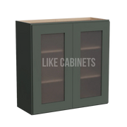 Aston Green 30'' H Double Door Wall Cabinet with Glass Door
