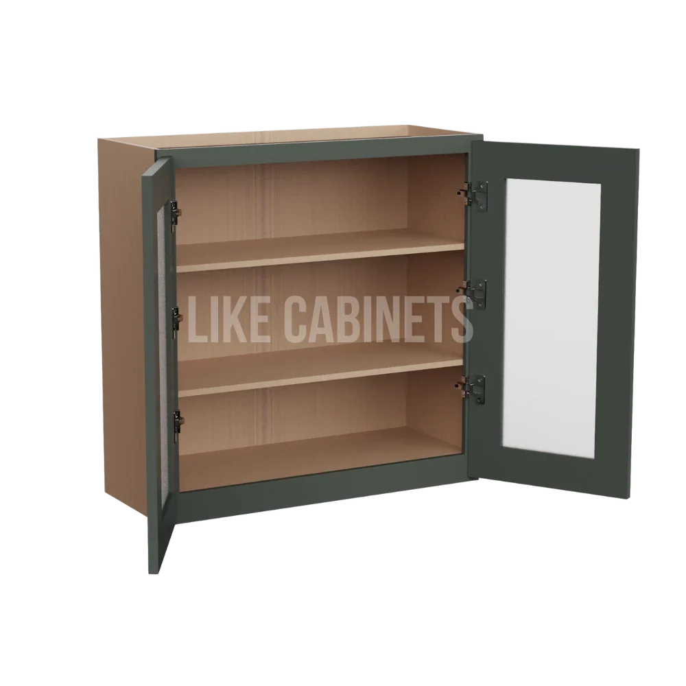 Aston Green 30'' H Double Door Wall Cabinet with Glass Door