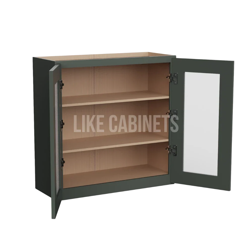 Aston Green 30'' H Double Door Wall Cabinet with Glass Door