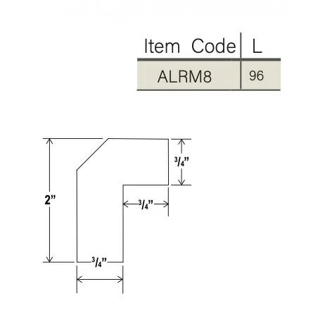 Shaker Espresso Angle Light Rail Moulding