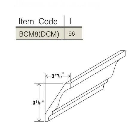 Charleston White Raised Panel Cabinet Decorative Moulding