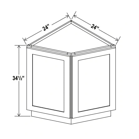 White Shaker Base End Cabinet