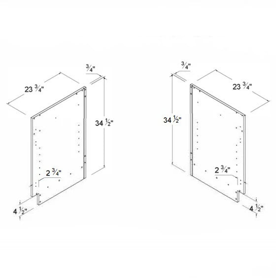 High Gloss Gray Shaker Base Skin Veneer Panel