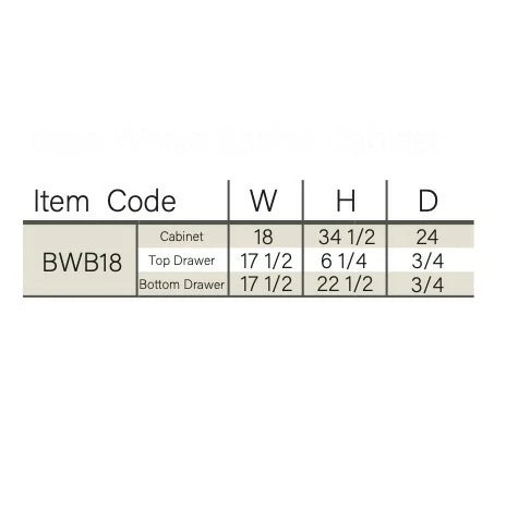 Charleston White Trash Base Cabinet