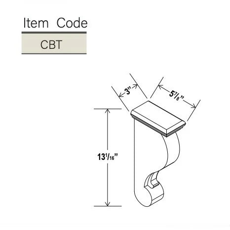 Aston Green Corbel 12 3/4''H