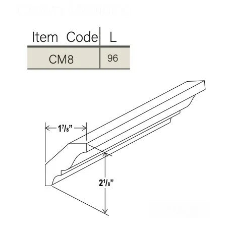 White Shaker Crown Moulding