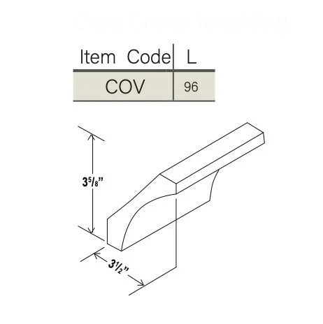 Charleston White Raised Panel Cove Crown Moulding