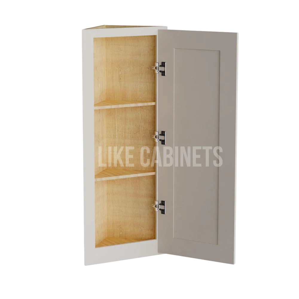 Charleston White Raised Panel Angle Wall Cabinet