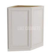 Charleston White Raised Panel Base End Cabinet