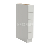 Charleston White Raised Panel Base Spice Cabinet with 5 Drawers