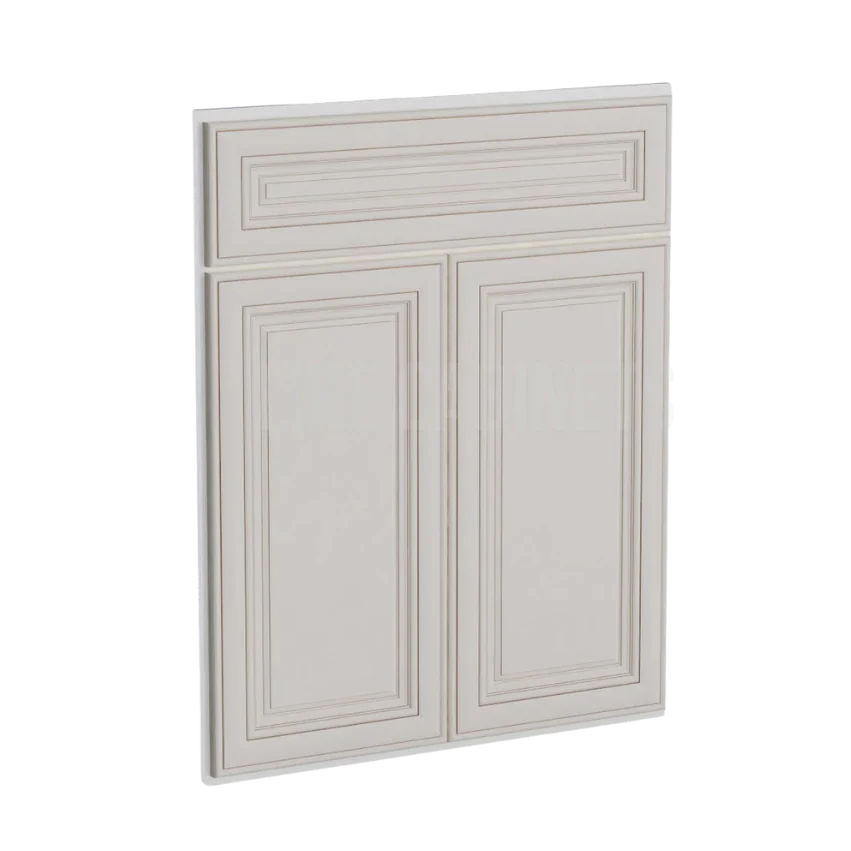 Charleston White Raised Panel Corner Sink Base Front