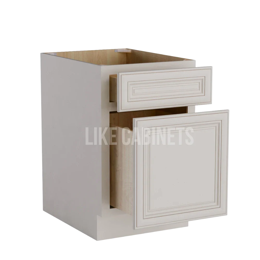 Charleston White Raised Panel Office Base Cabinet