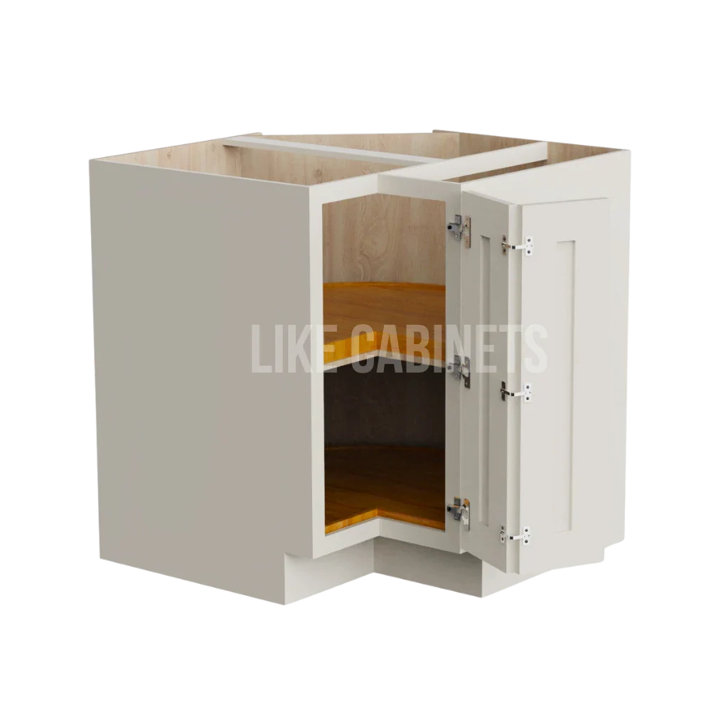 Charleston White Raised Panel Lazy Susan Base Cabinet