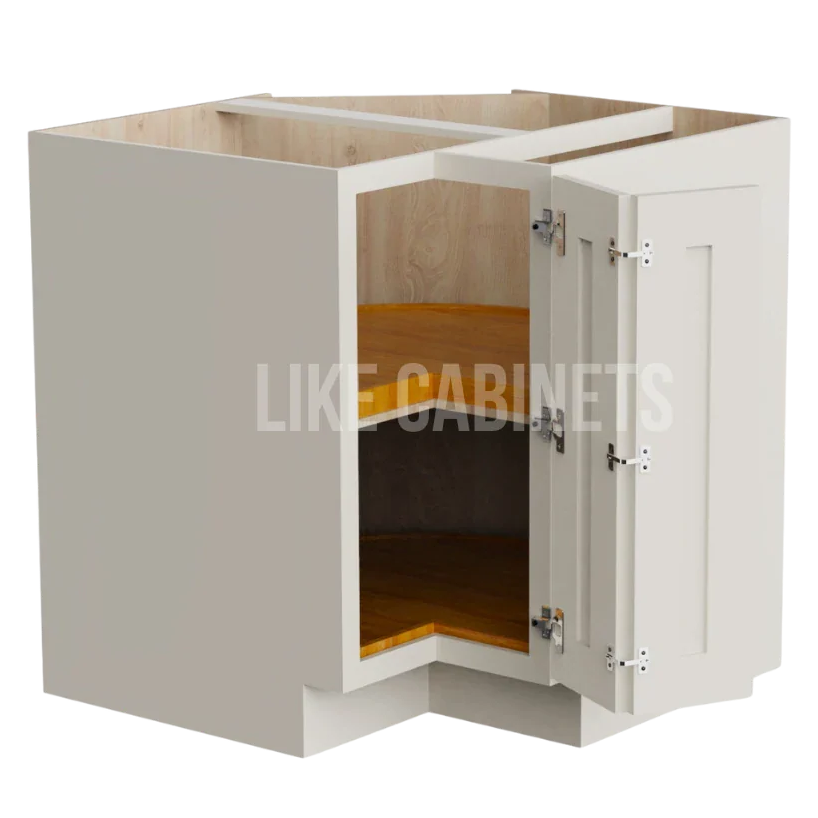 Charleston White Raised Panel Lazy Susan Base Cabinet