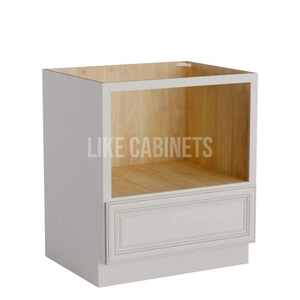 Charleston White Microwave Base Cabinet with Single Drawer