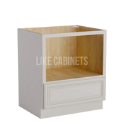 Charleston White Microwave Base Cabinet with Single Drawer