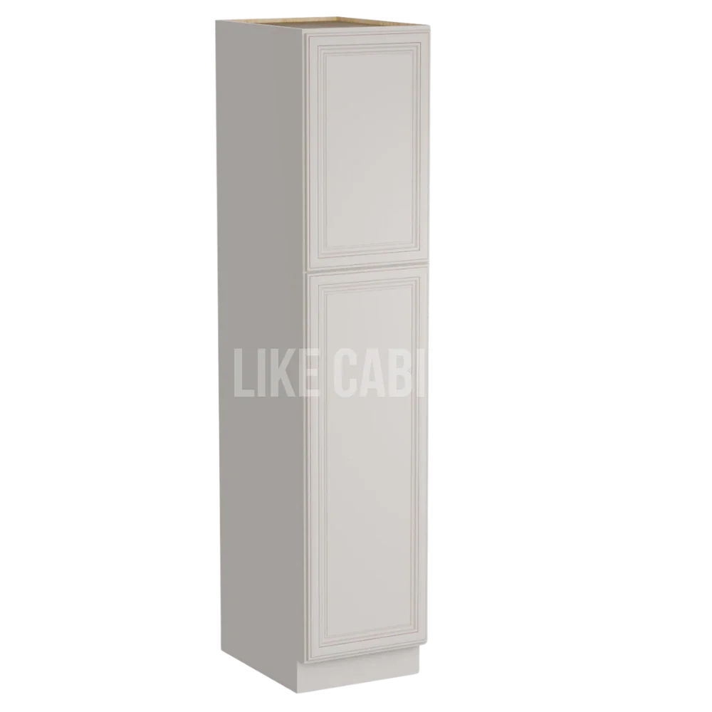 Charleston White Raised Panel 18'' W Utility Pantry Cabinet