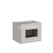 Charleston White Raised Panel 12'' H Single Door Wall Cabinet with Glass Door