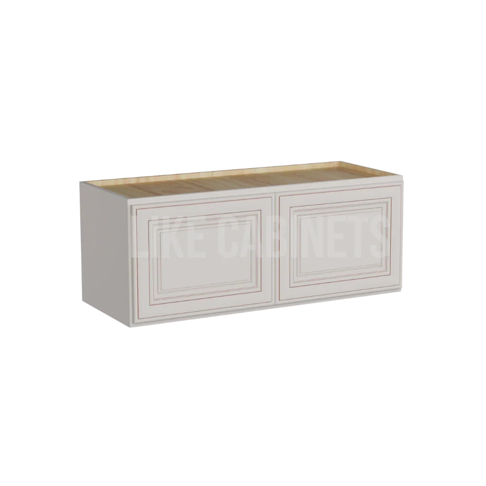 Charleston White Raised Panel 12'' H Double Door Wall Cabinet