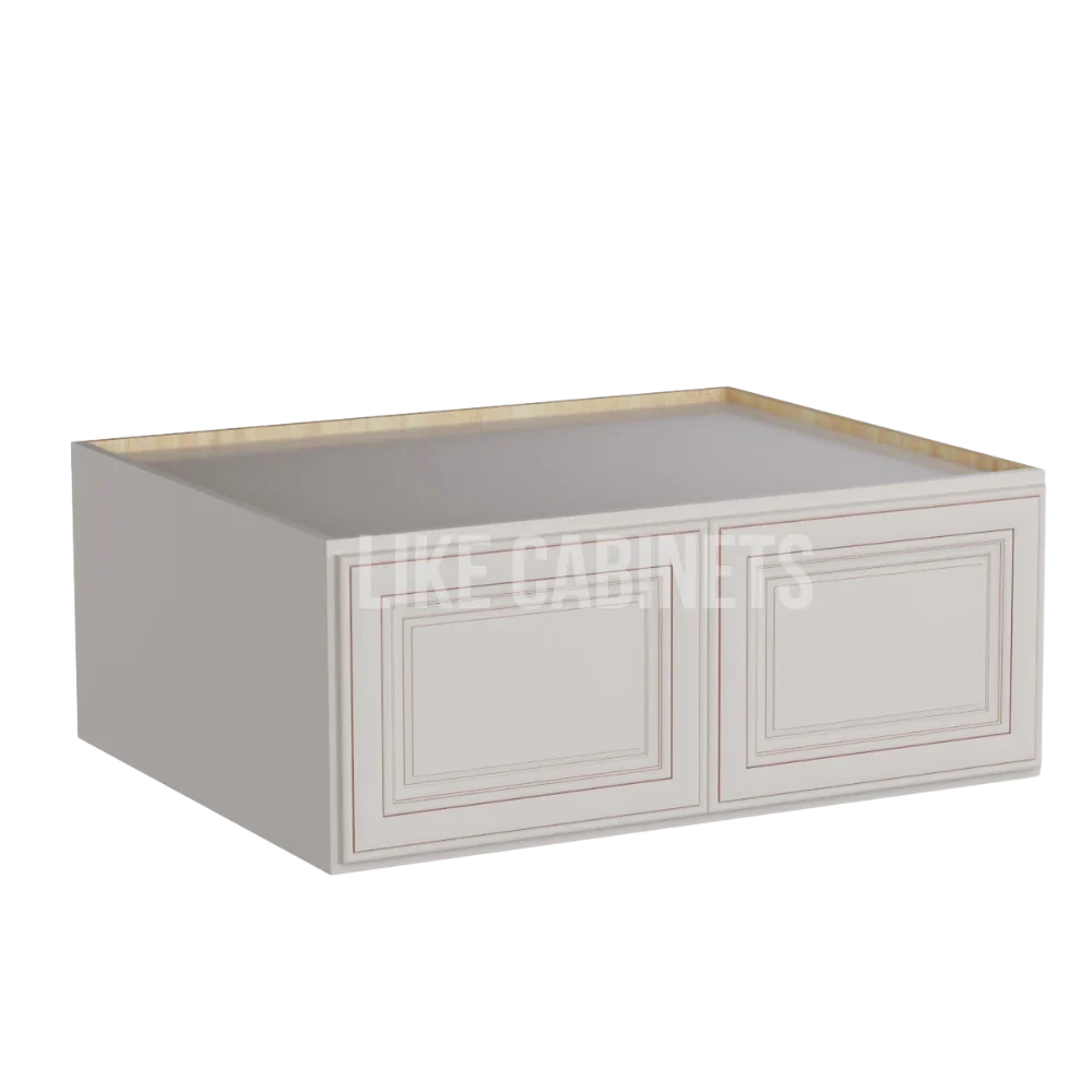 Charleston White 30'' W Refrigerator Wall Cabinet 24'' Deep