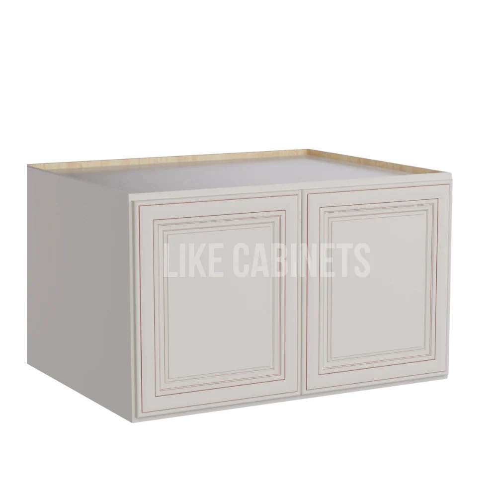 Charleston White 30'' W Refrigerator Wall Cabinet 24'' Deep 18‘’ Height