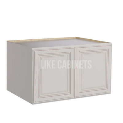 Charleston White 30'' W Refrigerator Wall Cabinet 24'' Deep