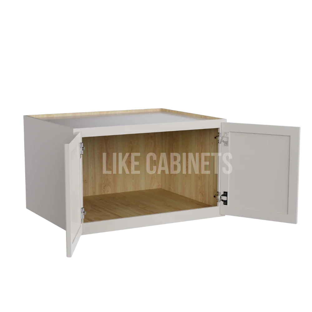 Charleston White 30'' W Refrigerator Wall Cabinet 24'' Deep 18‘’ Height