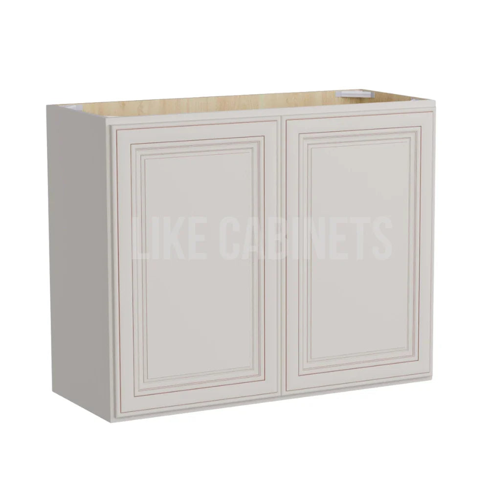 Charleston White Raised Panel 24'' H Double Door Wall Cabinet