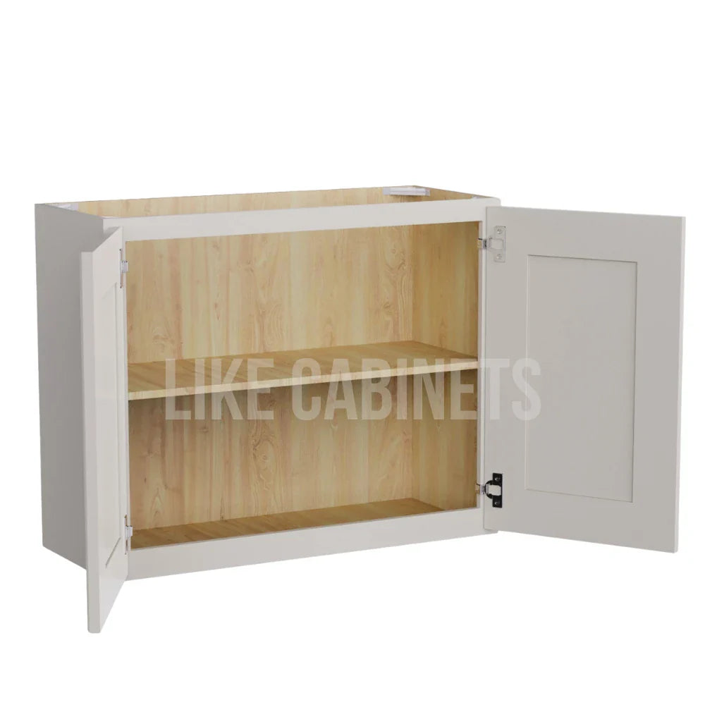 Charleston White Raised Panel 24'' H Double Door Wall Cabinet