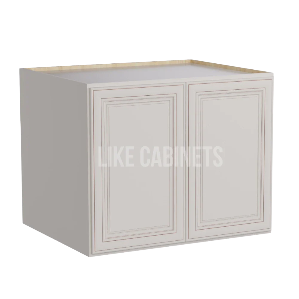 Charleston White 24'' H Refrigerator Wall Cabinet 24'' Deep