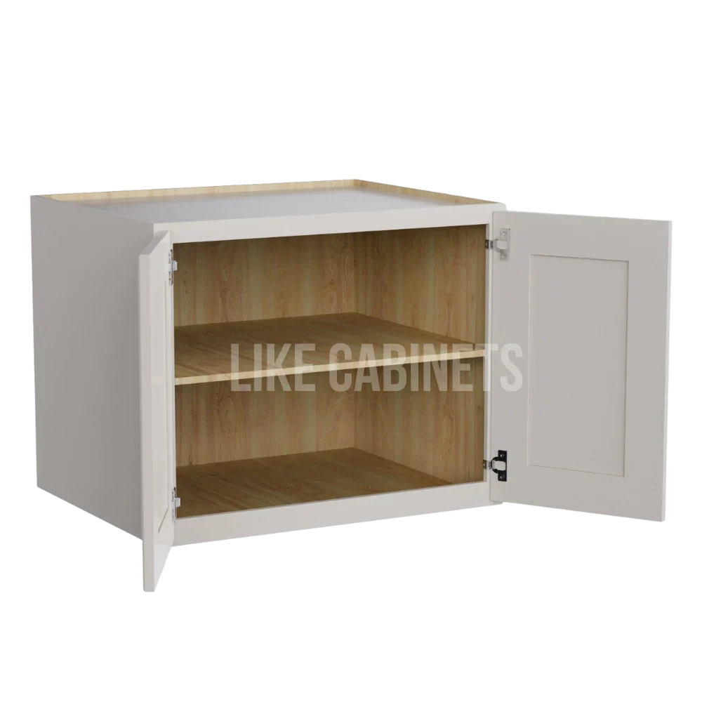 Charleston White 24'' H Refrigerator Wall Cabinet 24'' Deep