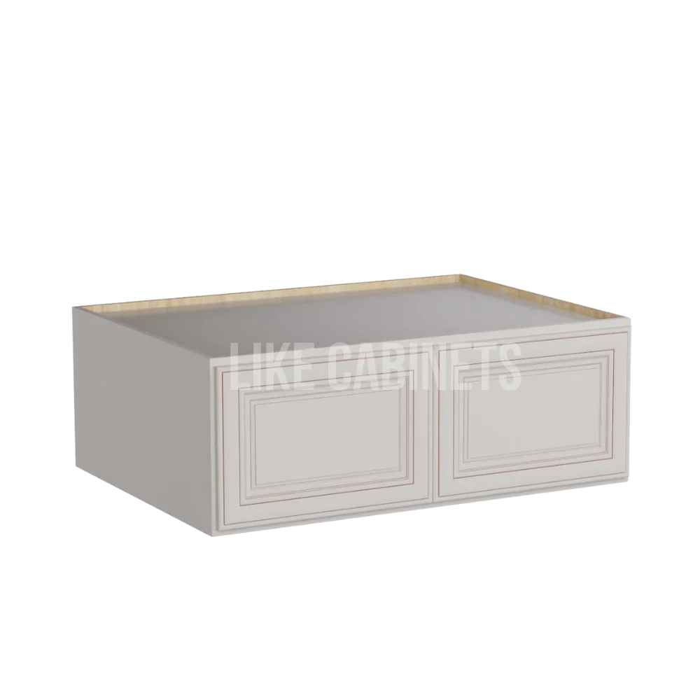 Charleston White 33'' W Refrigerator Wall Cabinet 24'' Deep