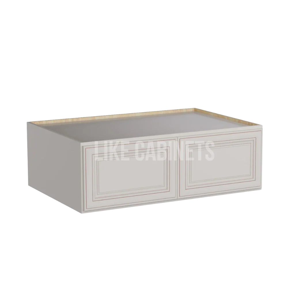 Charleston White 36'' W Refrigerator Wall Cabinet 24'' Deep