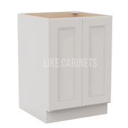 Double Dove White Base Cabinet Full Height Door