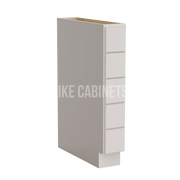 Double Dove White Base Spice Cabinet with 5 Drawers