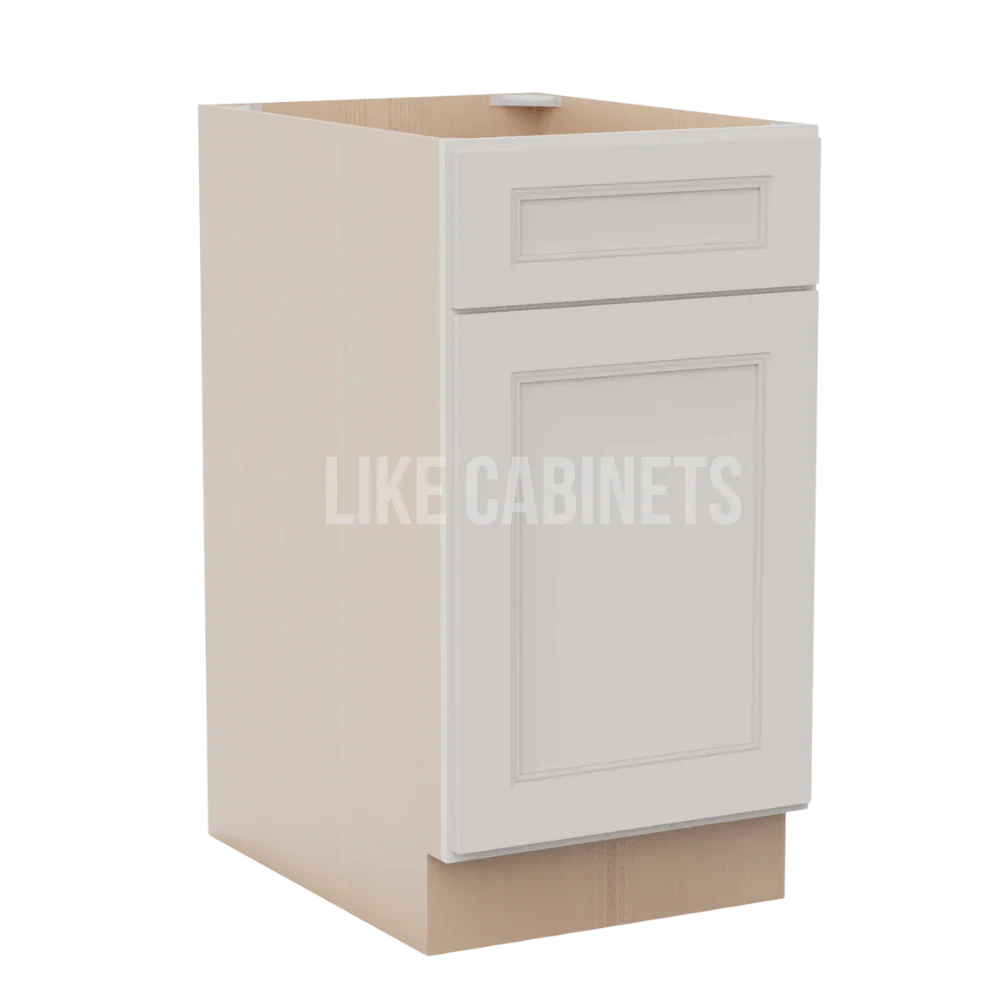 Double Dove White Trash Base Cabinet