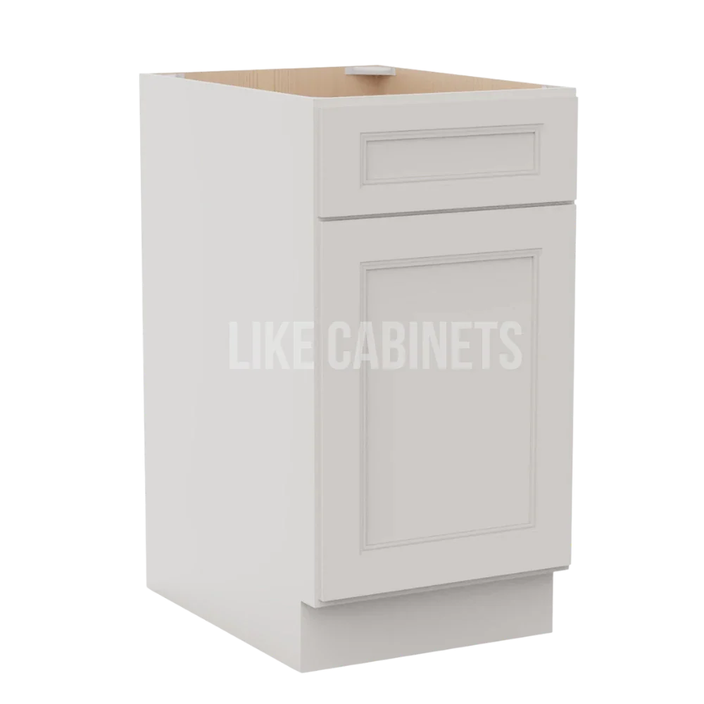 Double Dove White Trash Base Cabinet