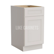 Dove White Slim Shaker Trash Base Cabinet