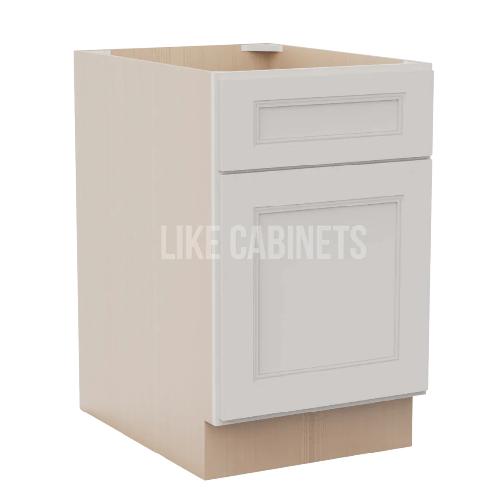 Double Dove White Two Drawer Document File Base Cabinet