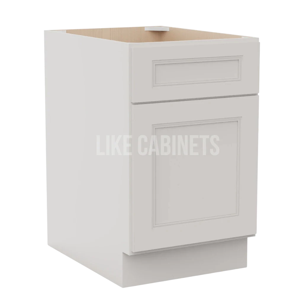 Double Dove White Two Drawer Document File Base Cabinet