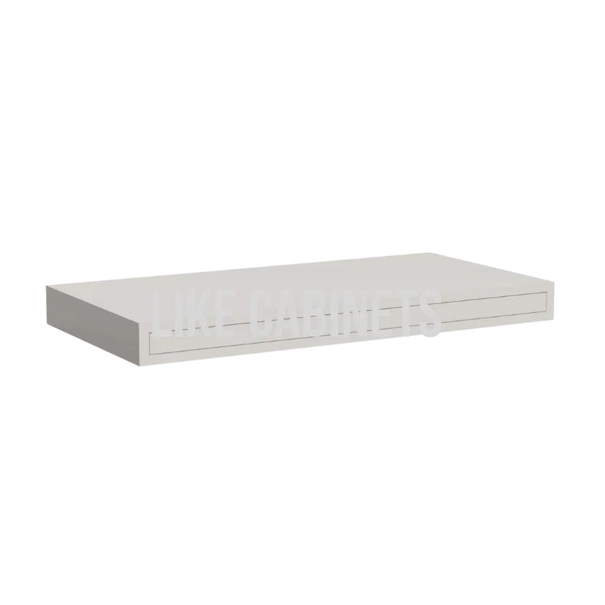 Double Dove White Floating Shelf
