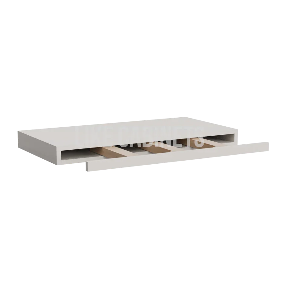 Double Dove White Floating Shelf