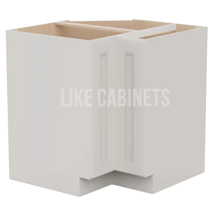 Double Dove White Lazy Susan Base Cabinet